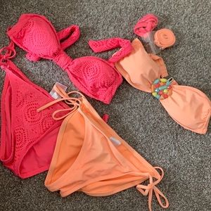 Bundle of strapless bikinis
